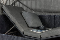 Nopy Sonnenliege mit Dach - schwarz / grau