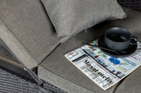 Nopy Sonnenliege mit Dach - schwarz / grau