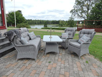 Washington Sofa-Gruppe mit Couchtisch - grau / grau