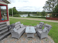 Washington Sofa-Gruppe mit Couchtisch - grau / grau