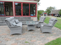 Washington Sofa-Gruppe mit Couchtisch - grau / grau