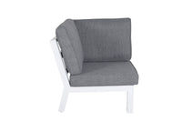 Barcelona Ecksofa mit Couchtisch - weiß