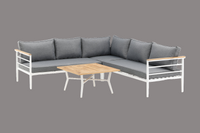 MEXICO Eckgruppe mit Couchtisch weiß/grau