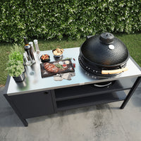 UMAMI Außenküche Modul 3 für Kamado + Kamado BONO Limited, schwarz / rostfrei