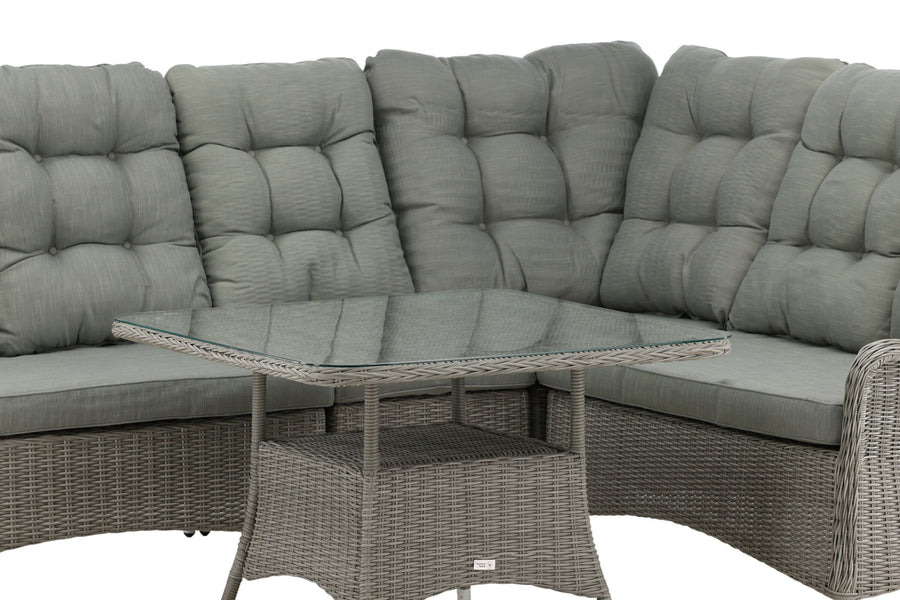 Washington Ecksofa mit Couchtisch - grau / grau