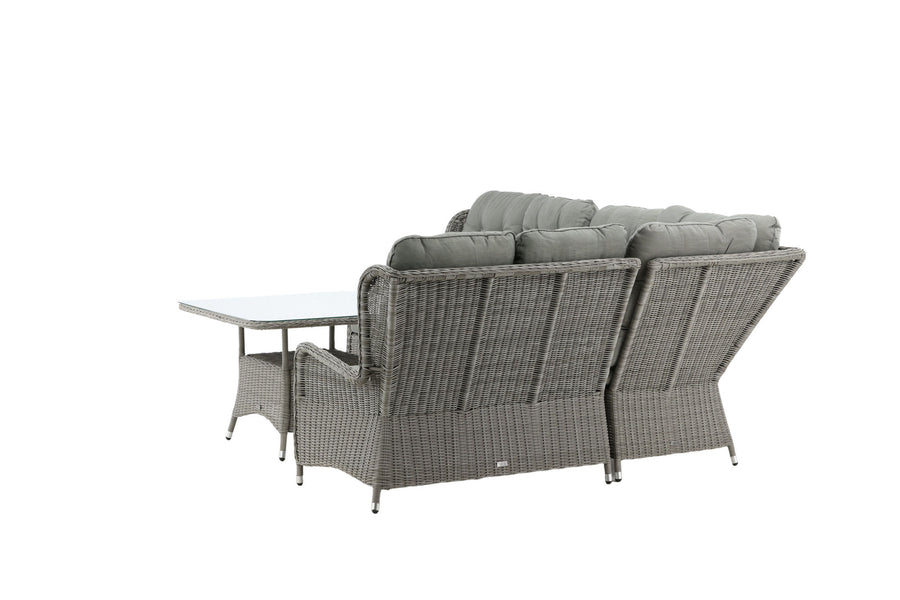 Washington Ecksofa mit Couchtisch - grau / grau