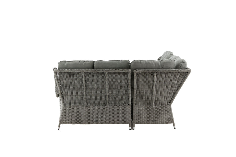 Washington Ecksofa mit Couchtisch - grau / grau