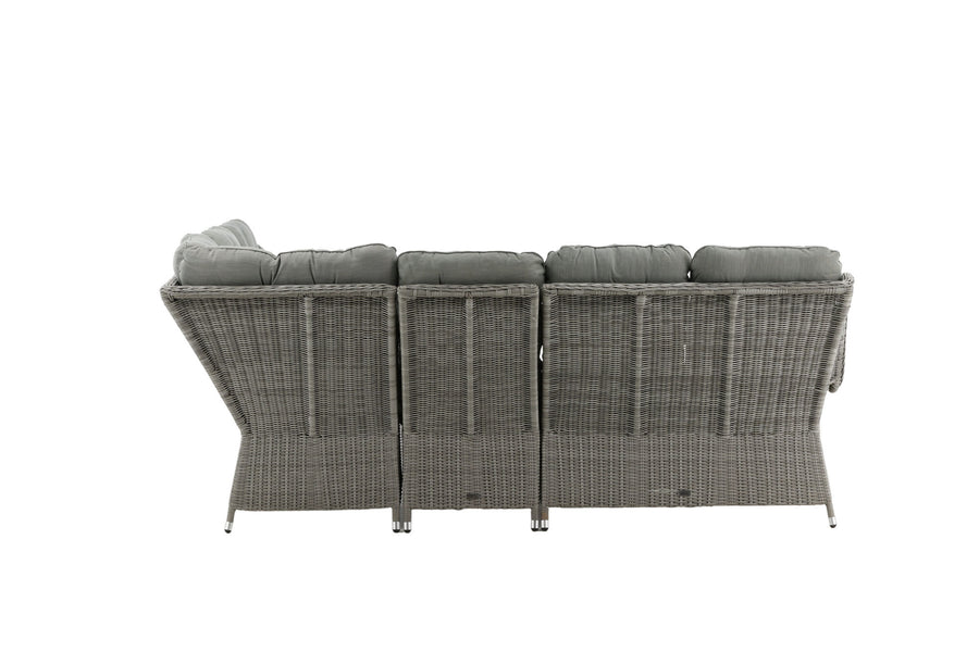 Washington Ecksofa mit Couchtisch - grau / grau