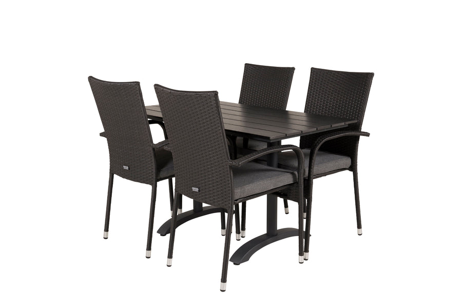 Essgruppe Denver mit den Stühlen Anna 