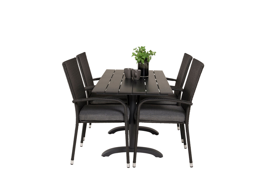 Essgruppe Denver mit den Stühlen Anna 