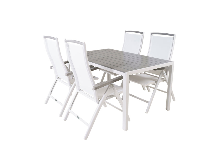 Break Rechteckige Essgruppe mit verstellbarem Albany Stuhl 