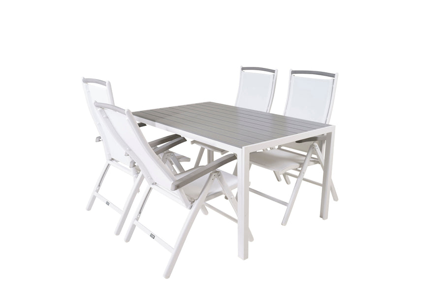 Break Rechteckige Essgruppe mit verstellbarem Albany Stuhl 