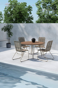 San Vito Essgruppe mit den Stühlen Bois 