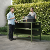 UMAMI Uteküche Modul 3 für Kamado + Kamado BONO Limited, grün / schwarz