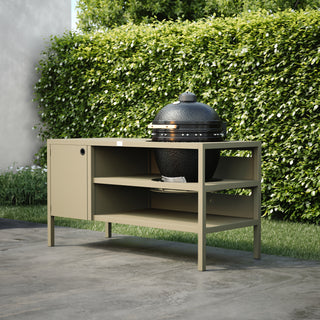 UMAMI Outdoorküche Modul 3 für Kamado + Kamado SUMO Midi, beige / schwarz