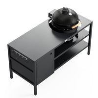 UMAMI Außenküche Modul 3 für Kamado + Kamado SUMO Midi, schwarz