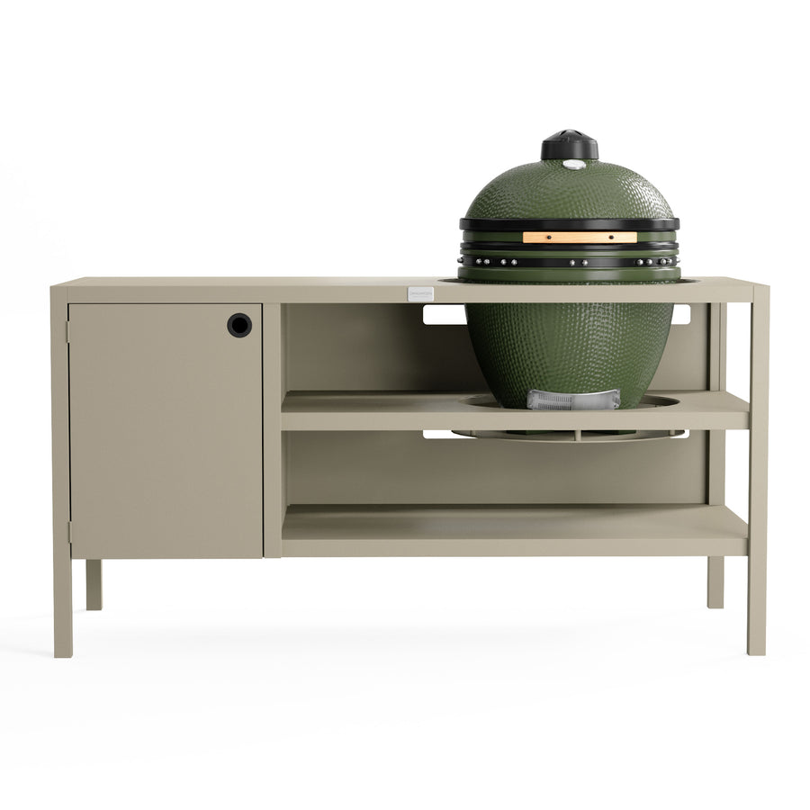 UMAMI Outdoor-Küche Modul 3 für Kamado + Kamado SUMO Midi, beige / grün