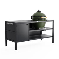 UMAMI Außenküche Modul 3 für Kamado + Kamado SUMO Midi, schwarz / grün