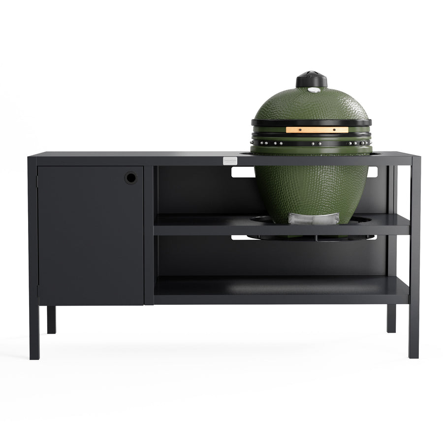 UMAMI Outdoor-Küche Modul 3 für Kamado + Kamado SUMO Midi, schwarz / grün