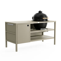 UMAMI Außenküche Modul 3 für Kamado + Kamado SUMO Midi, beige / schwarz