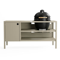 UMAMI Außenküche Modul 3 für Kamado + Kamado SUMO Midi, beige / schwarz