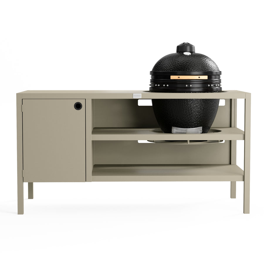 UMAMI Outdoorküche Modul 3 für Kamado + Kamado SUMO Midi, beige / schwarz