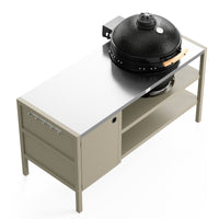UMAMI Uteküche Modul 3 für Kamado + Kamado BONO Limited, beige / rostfrei / schwarz