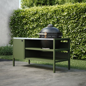 UMAMI Outdoor-Küche Modul 3 für Kamado + KAMADO BONO LIMITED, grün / rostfrei