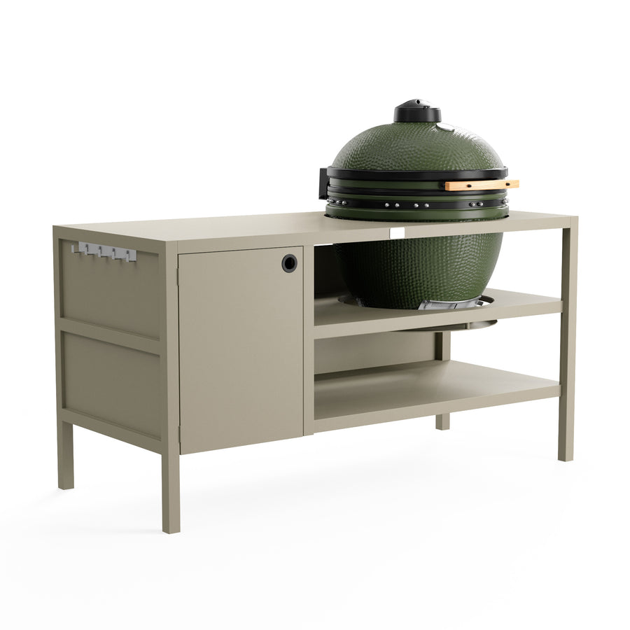 UMAMI Outdoor-Küche Modul 3 für Kamado + Kamado SUMO Maxi, beige / grün