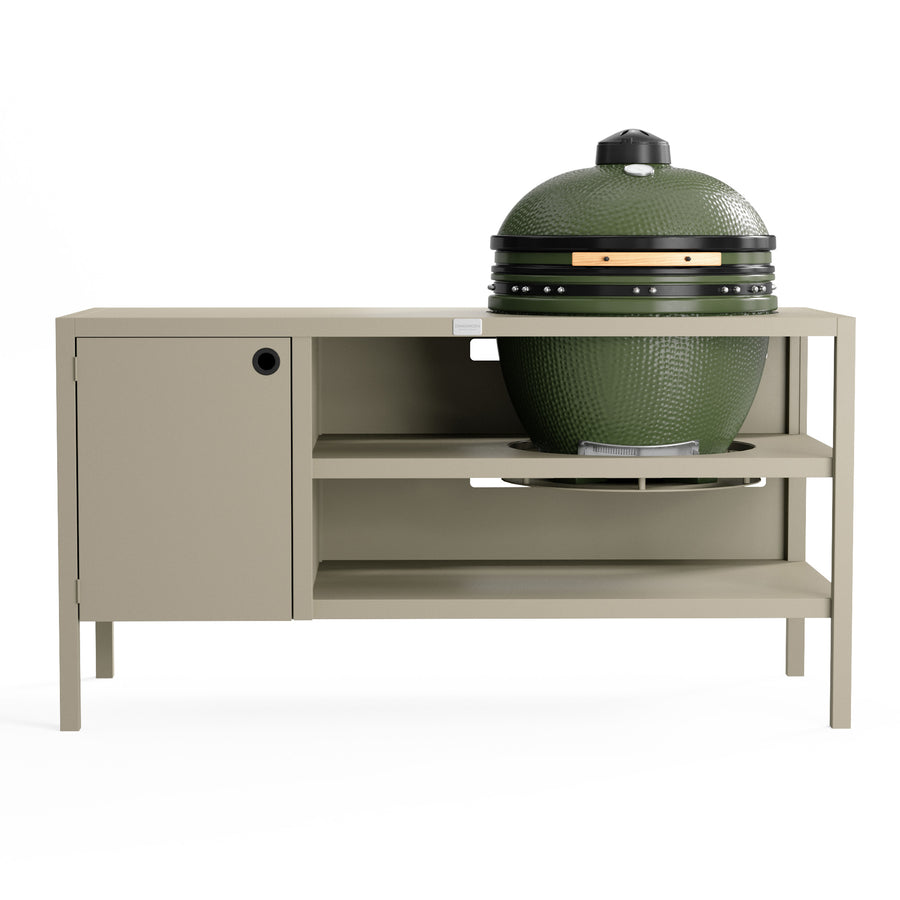 UMAMI Outdoor-Küche Modul 3 für Kamado + Kamado SUMO Maxi, beige / grün