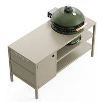 UMAMI Außenküche Modul 3 für Kamado + Kamado SUMO Maxi, beige / grün