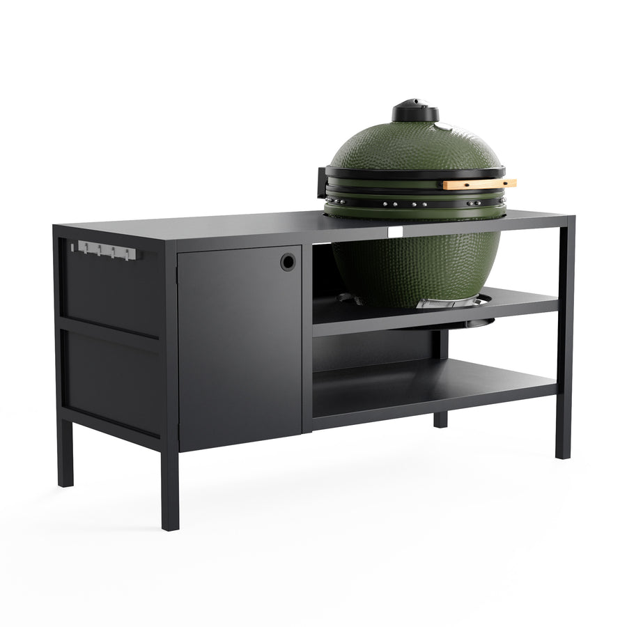 UMAMI Outdoor-Küche Modul 3 für Kamado + Kamado SUMO Maxi, schwarz / grün