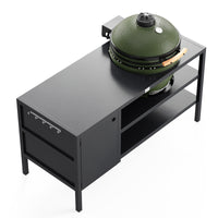 UMAMI Außenküche Modul 3 für Kamado + Kamado SUMO Maxi, schwarz / grün