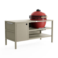 UMAMI Uteküche Modul 3 für Kamado + Kamado BONO Limited, beige / rot