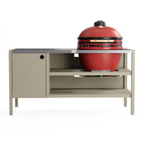 UMAMI Uteküche Modul 3 für Kamado + Kamado BONO Limited, beige / rostfrei / rot