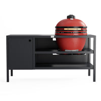 UMAMI Außenküche Modul 3 für Kamado + Kamado BONO Limited, schwarz / rot