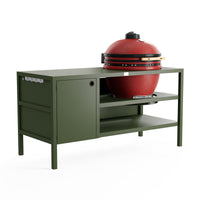 UMAMI Uteküche Modul 3 für Kamado + Kamado BONO Limited, grün / rot