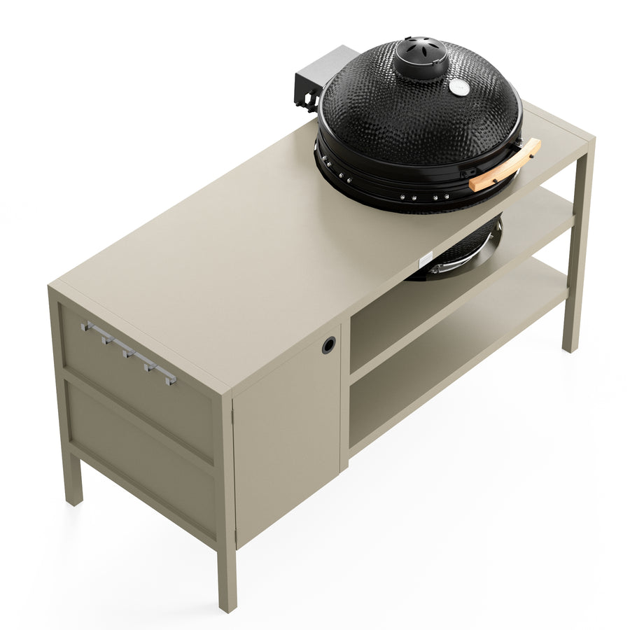 UMAMI Outdoor-Küche Modul 3 für Kamado + KAMADO BONO LIMITED, beige / schwarz