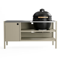 UMAMI Uteküche Modul 3 für Kamado + Kamado BONO Limited, beige / rostfrei / schwarz