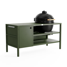 UMAMI Outdoor-Küche Modul 3 für Kamado + KAMADO BONO LIMITED, grün / schwarz