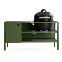 UMAMI Uteküche Modul 3 für Kamado + Kamado BONO Limited, grün / schwarz