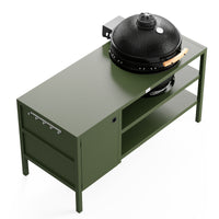 UMAMI Uteküche Modul 3 für Kamado + Kamado BONO Limited, grün / schwarz