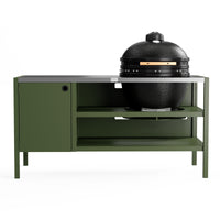 UMAMI Außenküche Modul 3 für Kamado + Kamado BONO Limited, grün / rostfrei