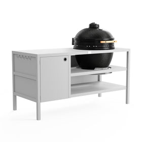 UMAMI Outdoor-Küche Modul 3 für Kamado + KAMADO BONO LIMITED, weiß / schwarz