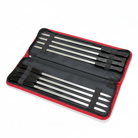 Grillspett 8-pack breda med väska