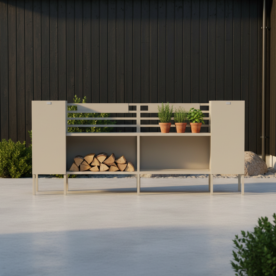 Kummin Außenküche Duo – Paket, beige