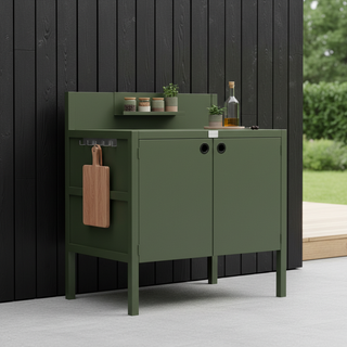 Sonderpreis UMAMI Außenküche Modul 1 + 2 inkl. Überzug, grün