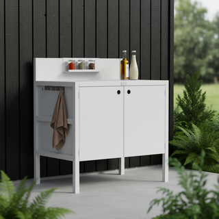 Sonderpreis UMAMI Außenküche Modul 1 + 2 inkl. Abdeckung, weiß