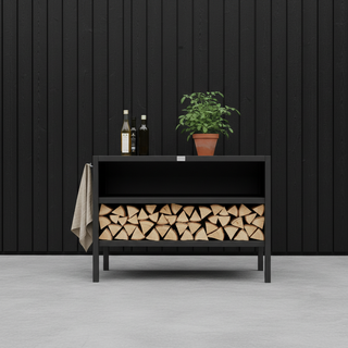 UMAMI Außenküchenpaket, Spülmodul, Modul 1 und Modul 2, schwarz