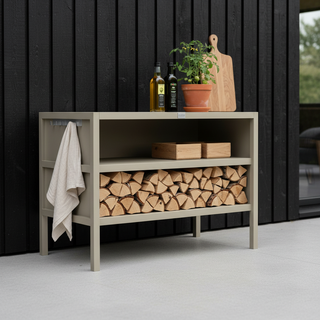 UMAMI Außenküchenpaket, Spülmodul, Modul 1 und Modul 2, beige